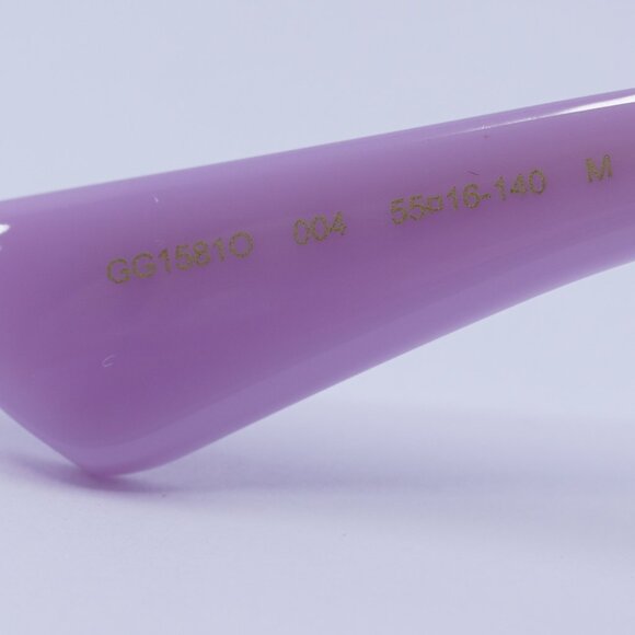 Gucci GG1581O 004 Eyeglasses Violet 55mm Cat Eye Frame - Picture 9 of 11